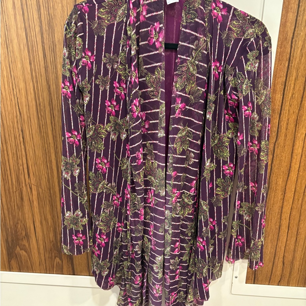 Jean Paul Gaultier Purple and Pink Patterned Cardigan